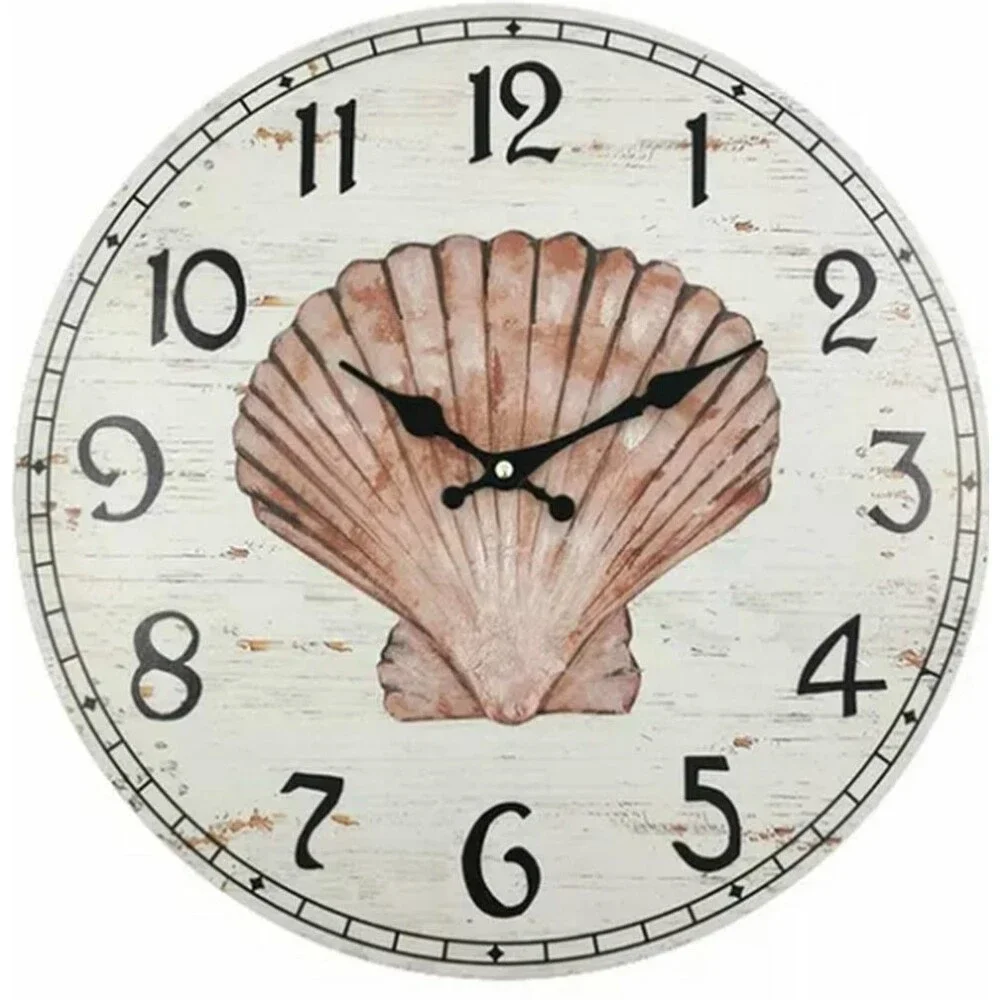 Round Wooden Kitchen Wall Decorative Clock,12